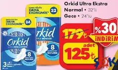 ORKİD ULTRA EKSTRA NORMAL 32'Lİ/ GECE 24'LÜ HİJYENİK PED
